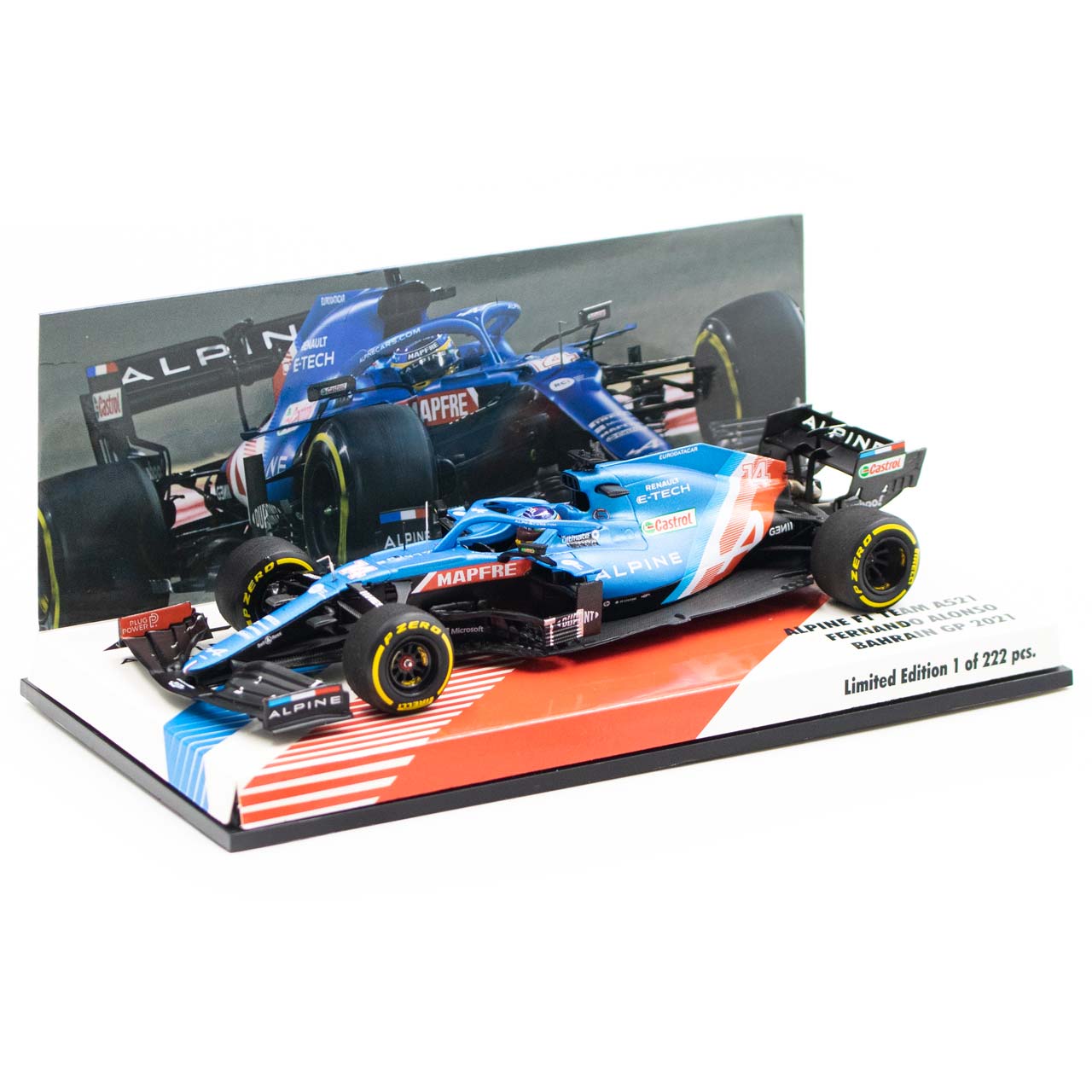 Fernando Alonso Alpine F1 Team A521 Fórmula 1 GP de Baréin 2021 1:43