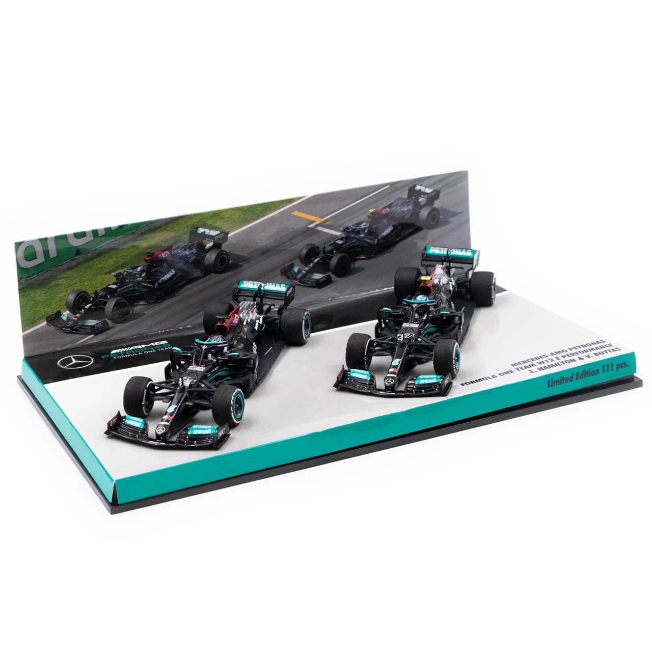Mercedes-AMG Petronas F1 Team 2021 W12 Hamilton / Bottas Double Set Limited Edition 1:43