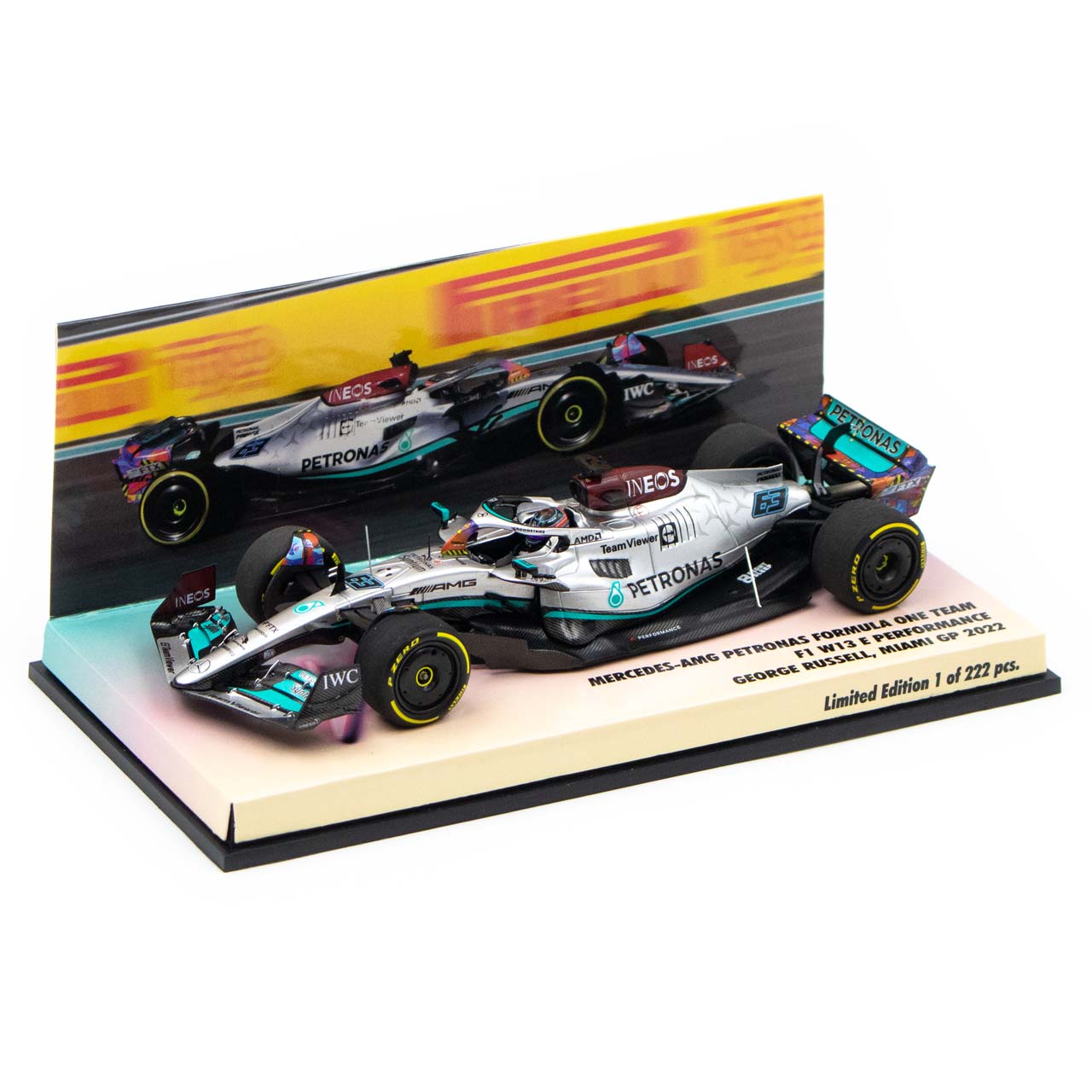 George Russell Mercedes AMG Petronas W13 Formula 1 Miami GP 2022 Limited Edition 1:43