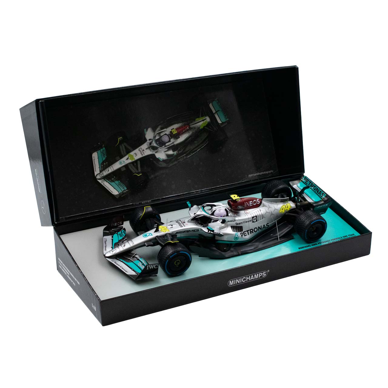 Lewis Hamilton Mercedes AMG Petronas W13 Fórmula 1 GP de Mónaco 2022 Edición limitada 1:18