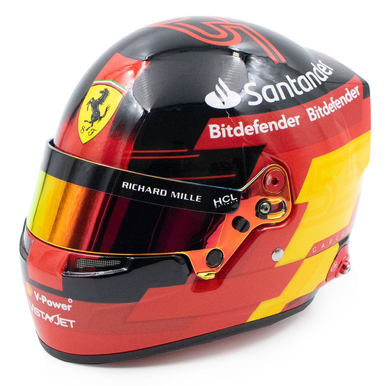 Carlos Sainz miniature helmet Formula 1 2023 1:2