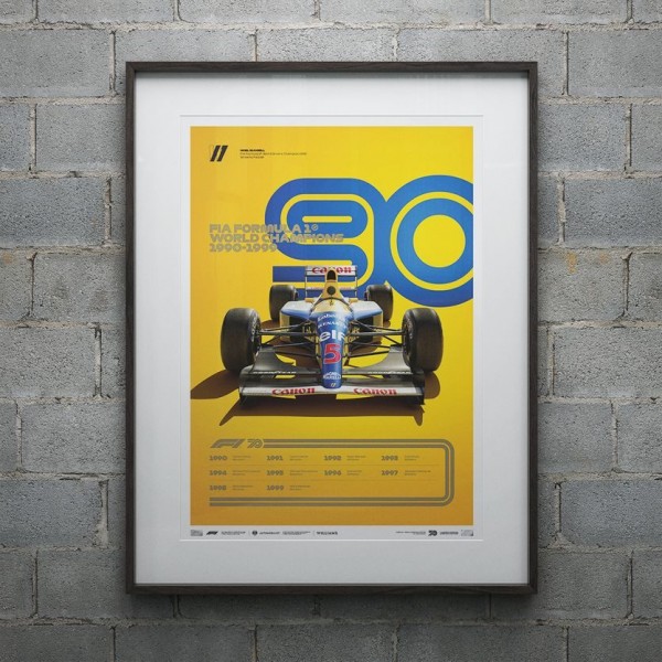Affiche Formule 1 Décennies - Williams années 90