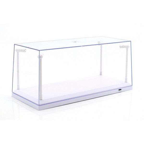Edana Mini Vitrine en verre, 1 porte vitrée, lumière LED, 4