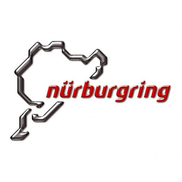Nürburgring Sticker NR Logo 3D 12cm grey-red