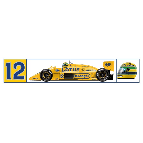 Ayrton Senna Lotus 99t Sticker