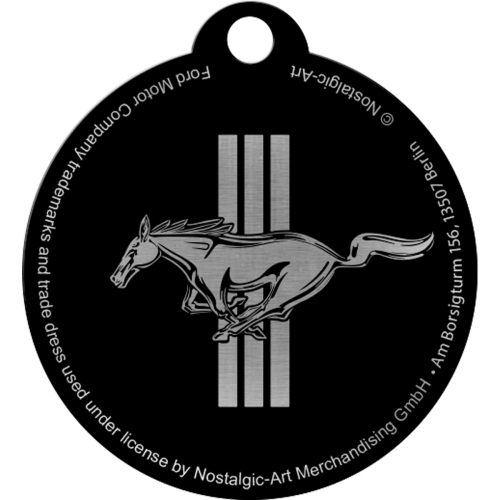 - Schlüsselanhänger Logo Mustang Ford Horse Stripes &