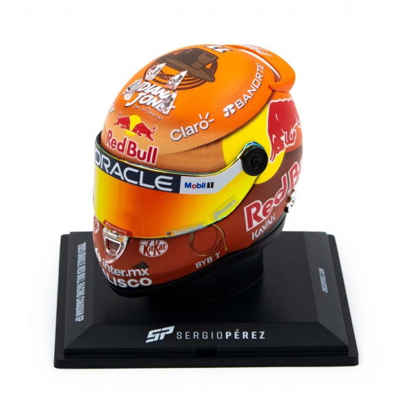 Sergio Pérez miniature helmet Formula 1 Las Vegas GP 2023 1/2