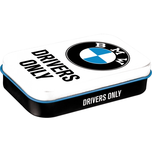 Pillendose XL BMW - Drivers Only weiß