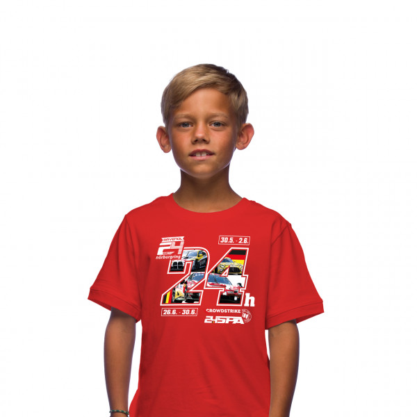 24h Nürburgring/Spa Camiseta para niños rojo