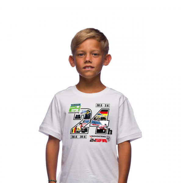 24h Nürburgring/Spa Kinder T-Shirt weiß