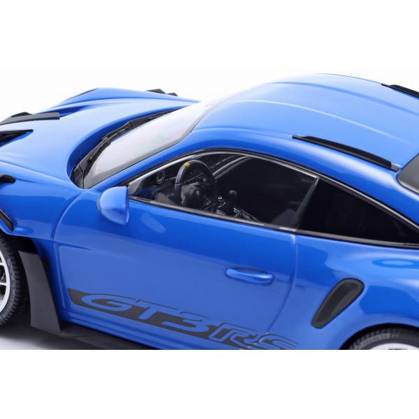 Porsche 911 (992) GT3 RS 2023 bleu / Décor argent 1/18