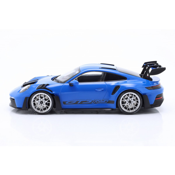 Porsche 911 (992) GT3 RS 2023 azul / plata decorativo 1/18