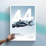 Poster Mercedes-AMG Petronas Motorsport Lewis Hamilton 2019 - Limited Edition